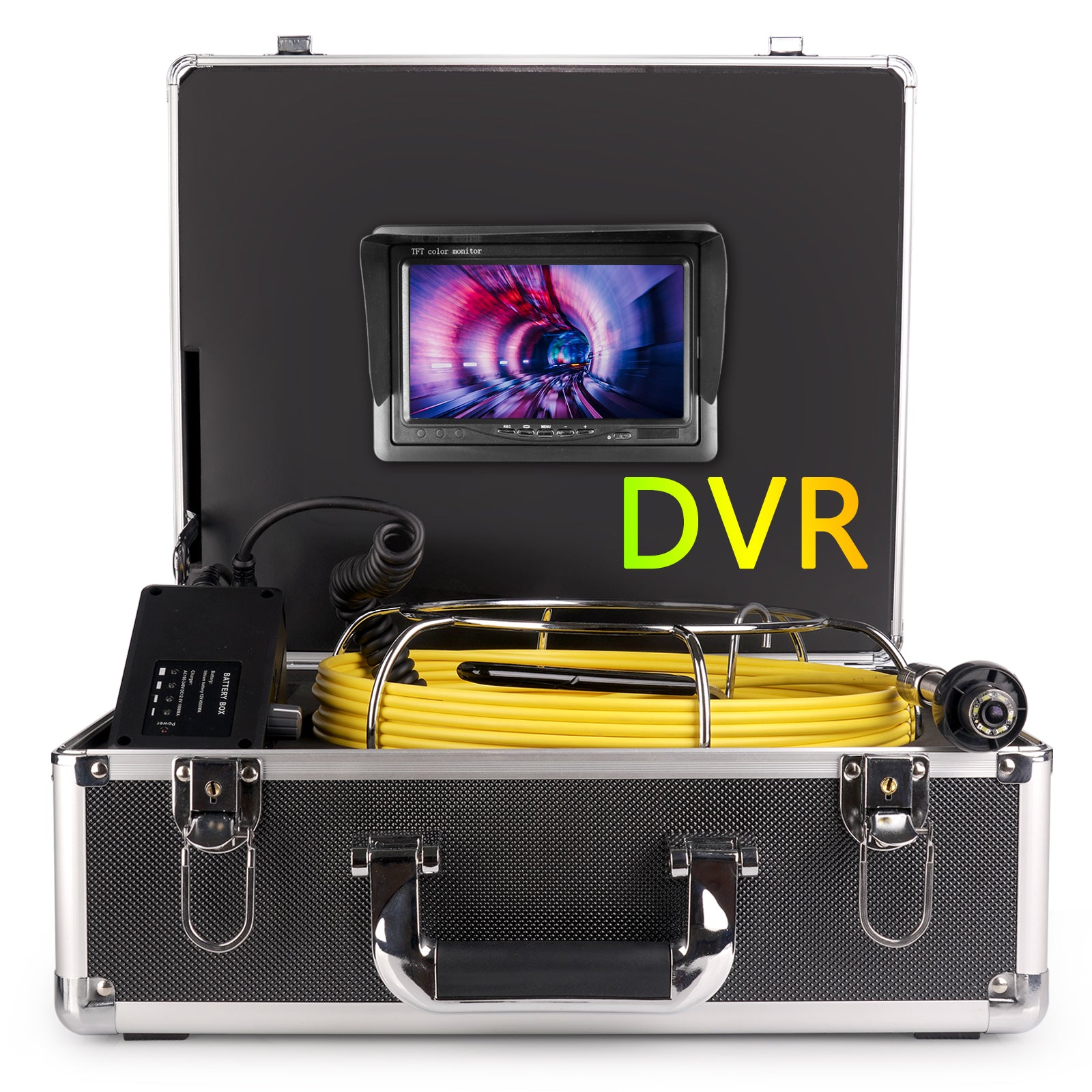 7-inch 1080P HD Pipe Inspection Industrial Endoscope Camera with 30m Cable, EU Plug