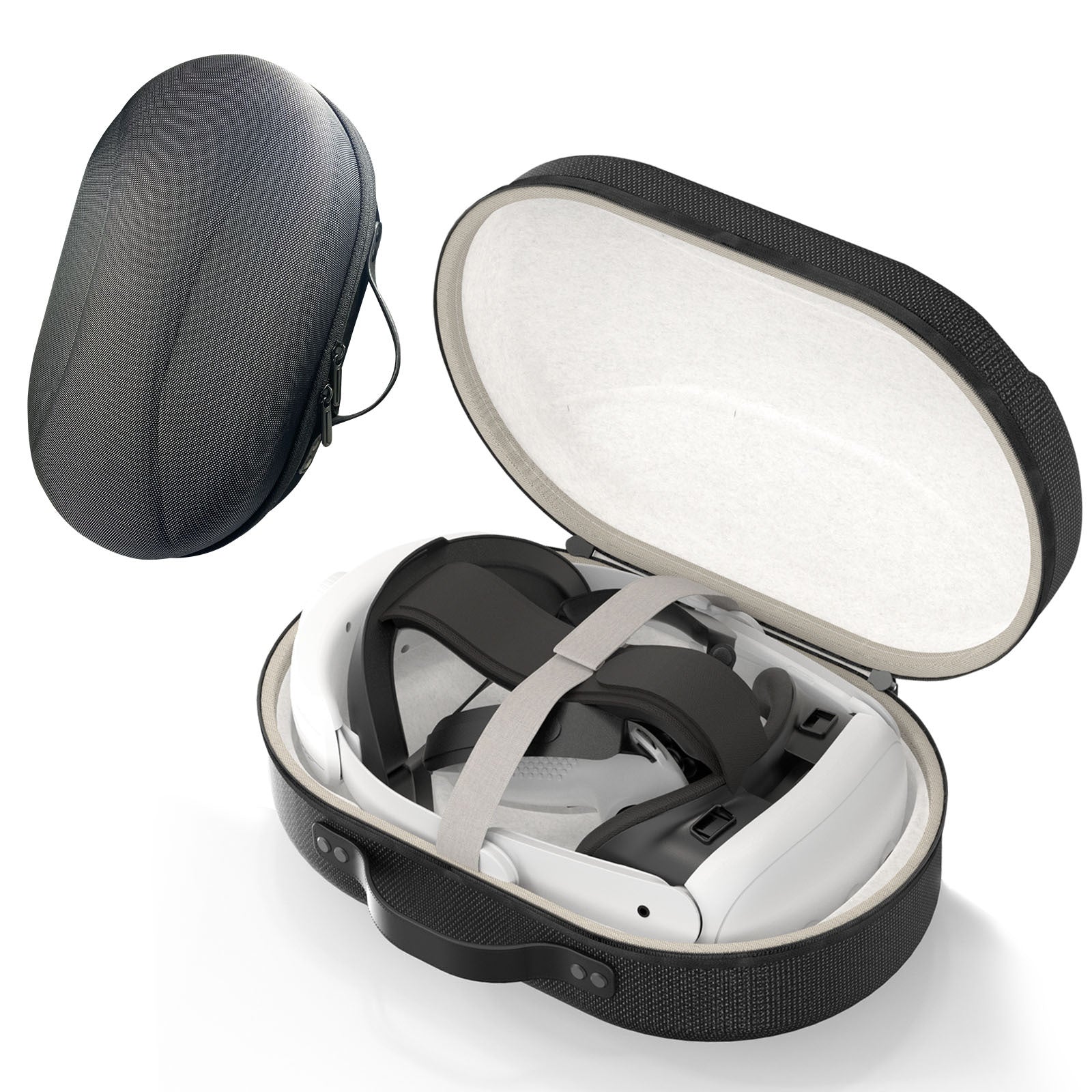 For Meta Quest 3 VR Headset Carrying Case EVA Shockproof Zipper Storage Bag
