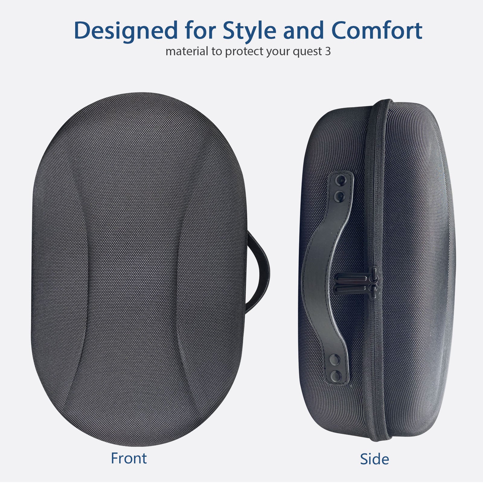 For Meta Quest 3 VR Headset Carrying Case EVA Shockproof Zipper Storage Bag