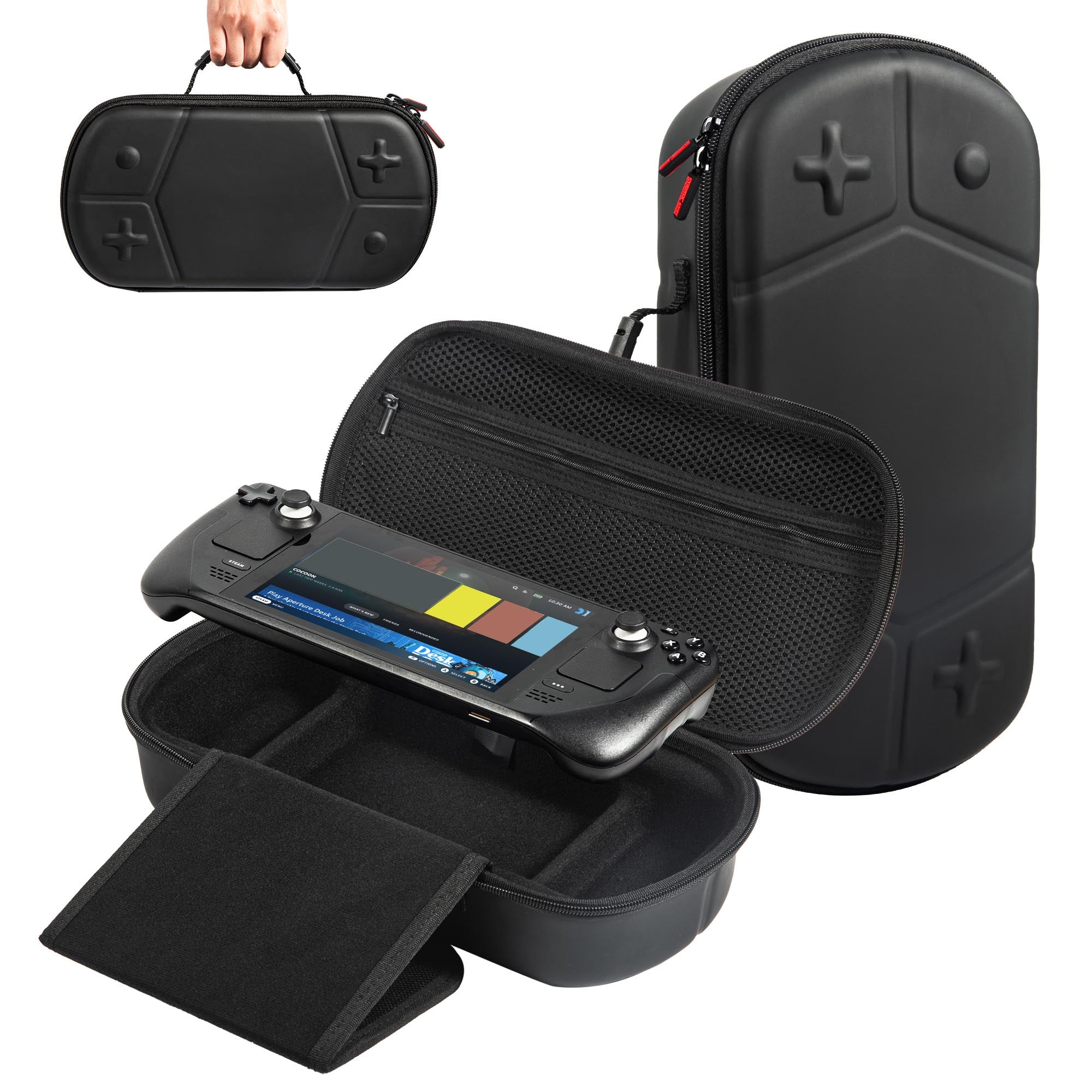 STARTRC GAMES Portable PU Shockproof Handbag Game Console Carrying Case - Black