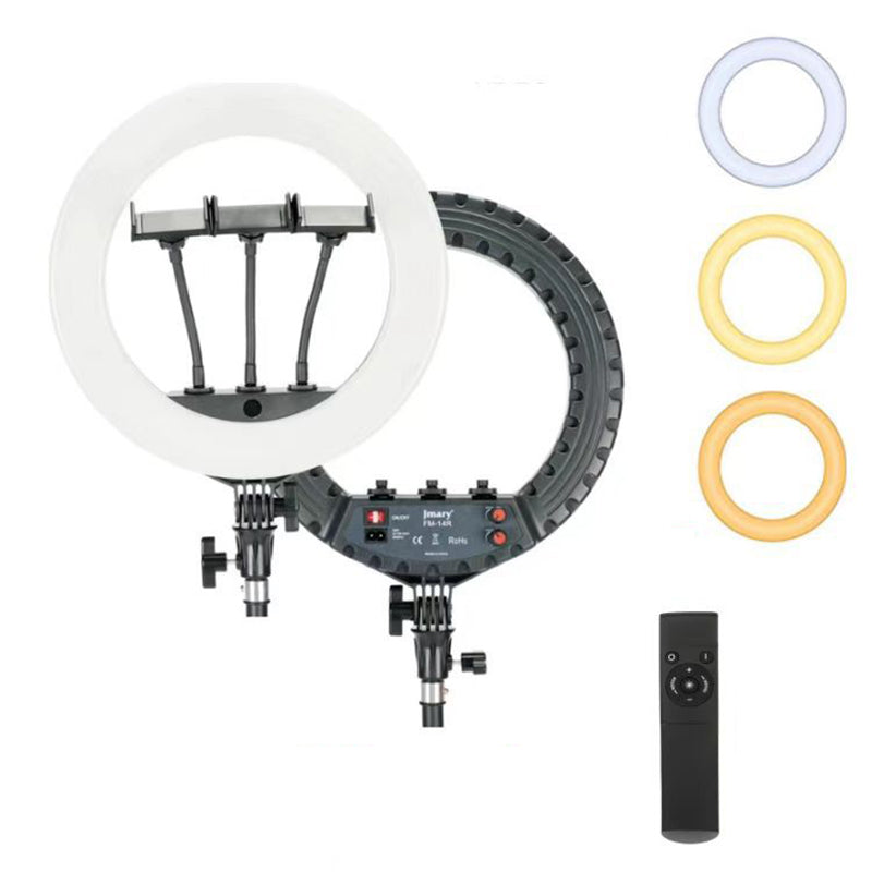 JMARY FM-14R 14-inch Live Streaming Ring Light Photography LED Fill Light