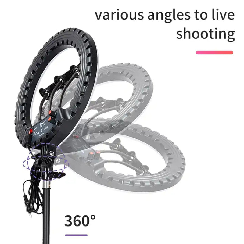 JMARY FM-14R 14-inch Live Streaming Ring Light Photography LED Fill Light