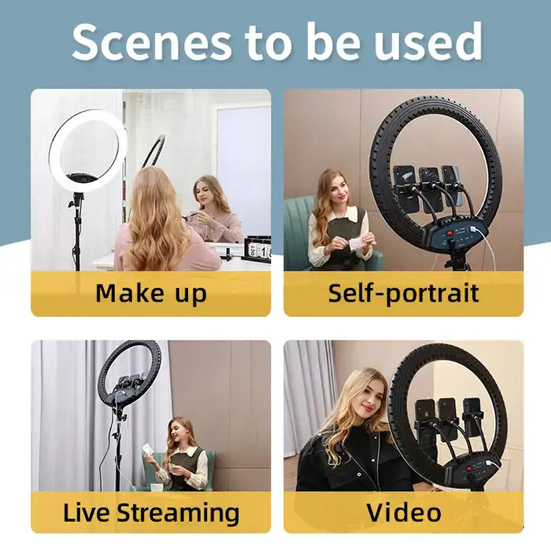 JMARY FM-19RS 19-inch Touch Control Beauty Light Photography LED Ring Fill Light