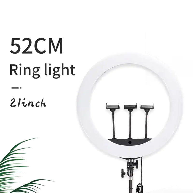 JMARY FM-21R 21-inch Remote Control Dimmable LED Ring Light with Phone Clip