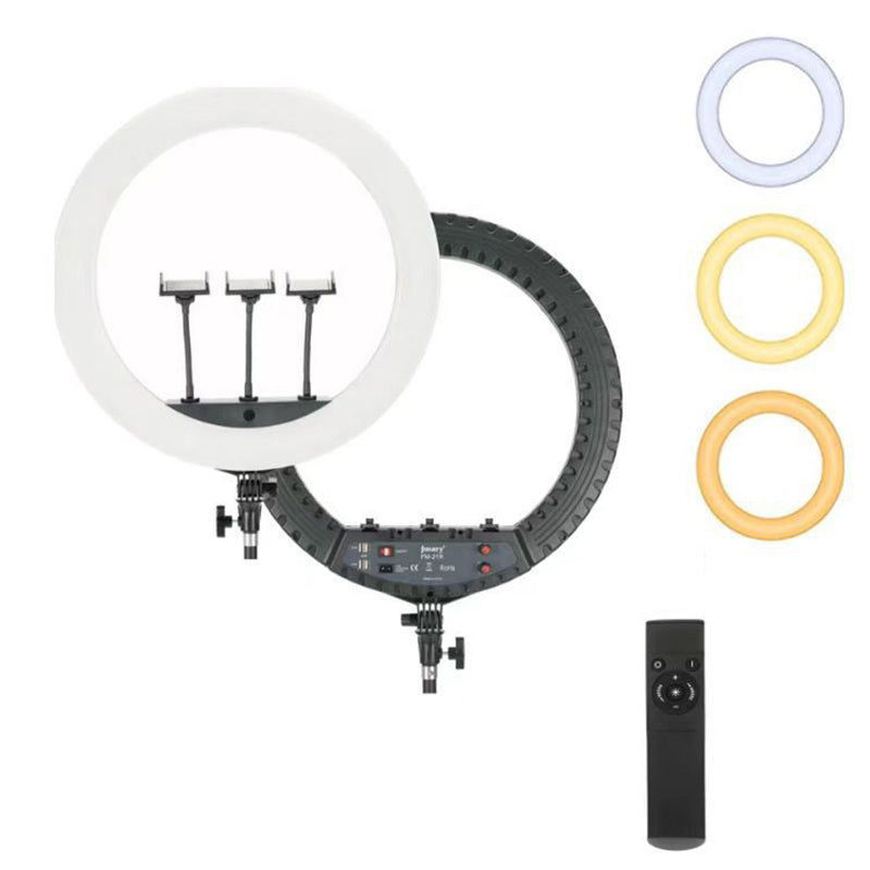 JMARY FM-21R 21-inch Remote Control Dimmable LED Ring Light with Phone Clip