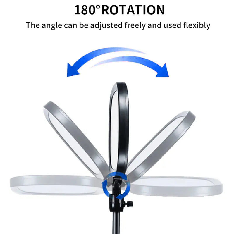 JMARY FM-58R Photography Fill Light 180-Degree Rotatable 9-inch LED Light for Live Streaming