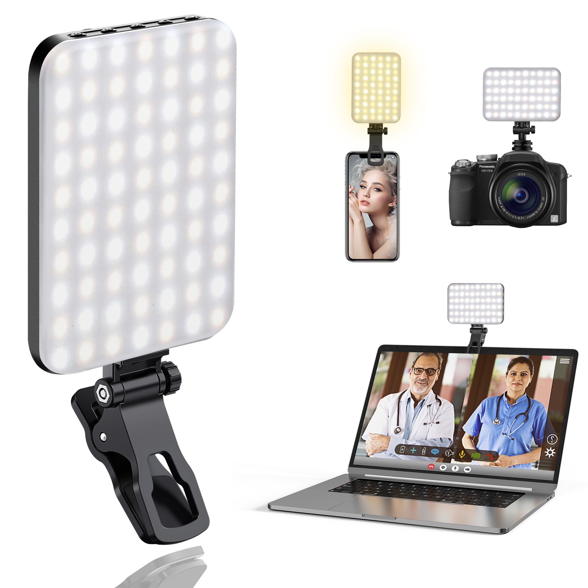 Rechargeable 60-LED Dimmable Fill Light for Mobile Phone / Camera / Computer