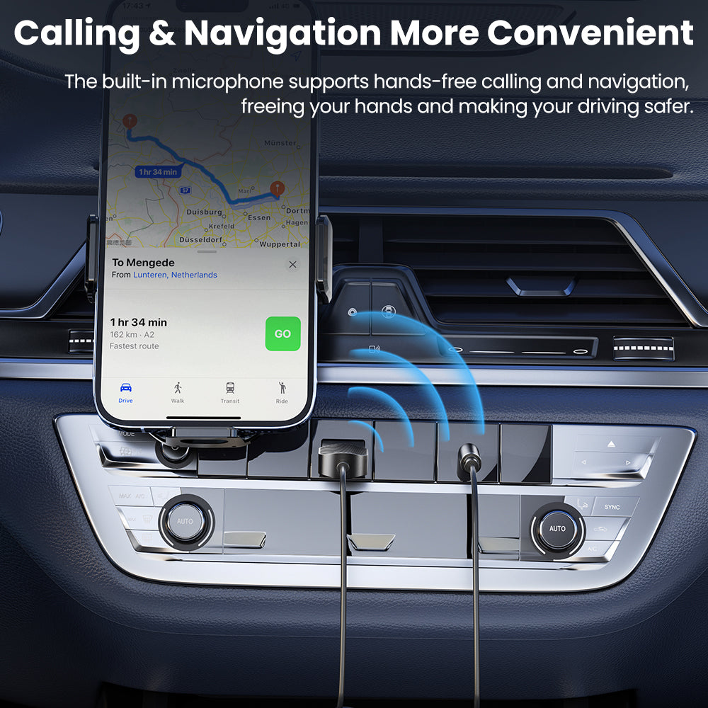 TOOCKI TQ-BT01 Car Bluetooth 5.0 Adapter Aux USB to 3.5mm Input Receiver