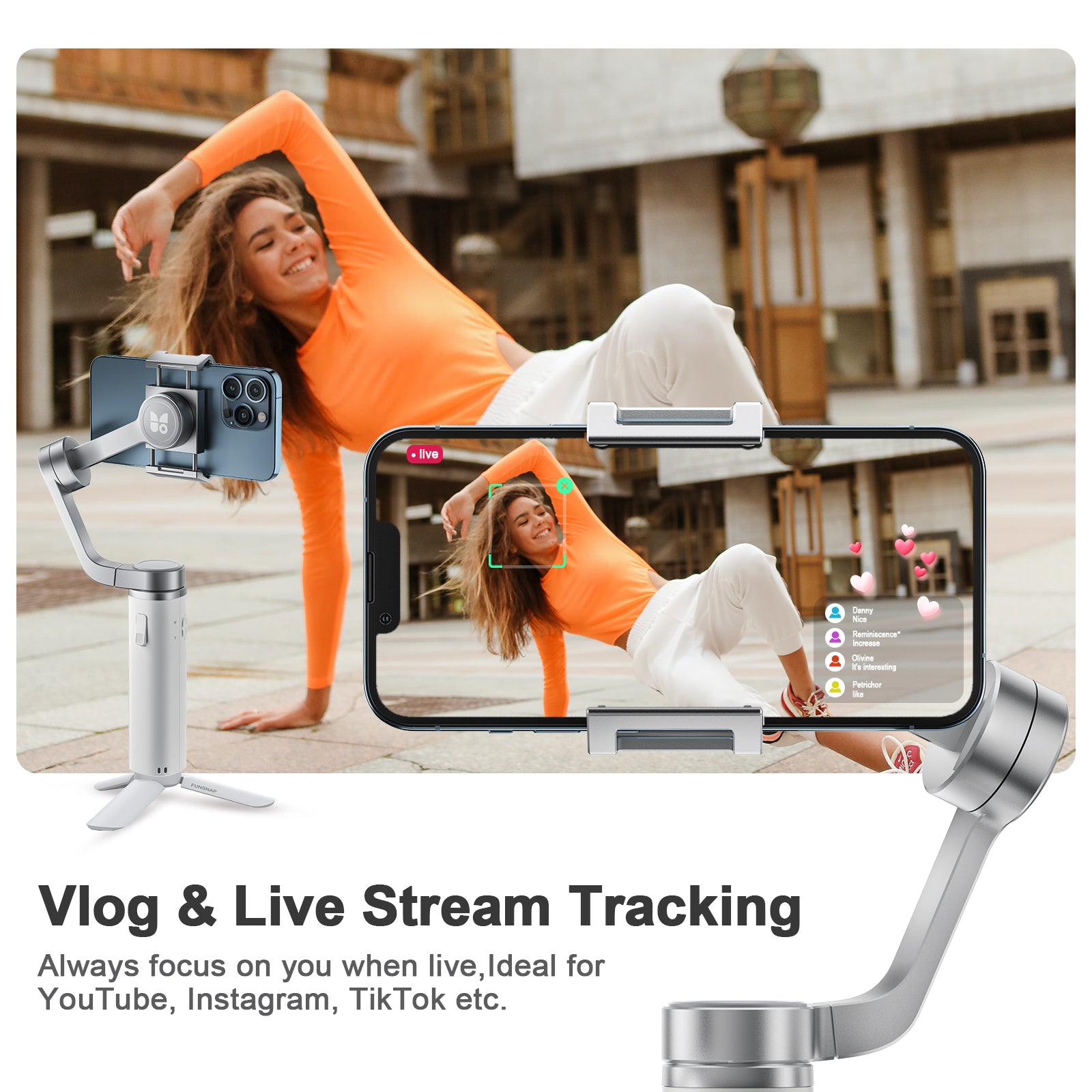 XIAOMIYOUPIN FUNSNAP Capture Smartphone Gimbal Stabilizer Handheld Phone Balancer