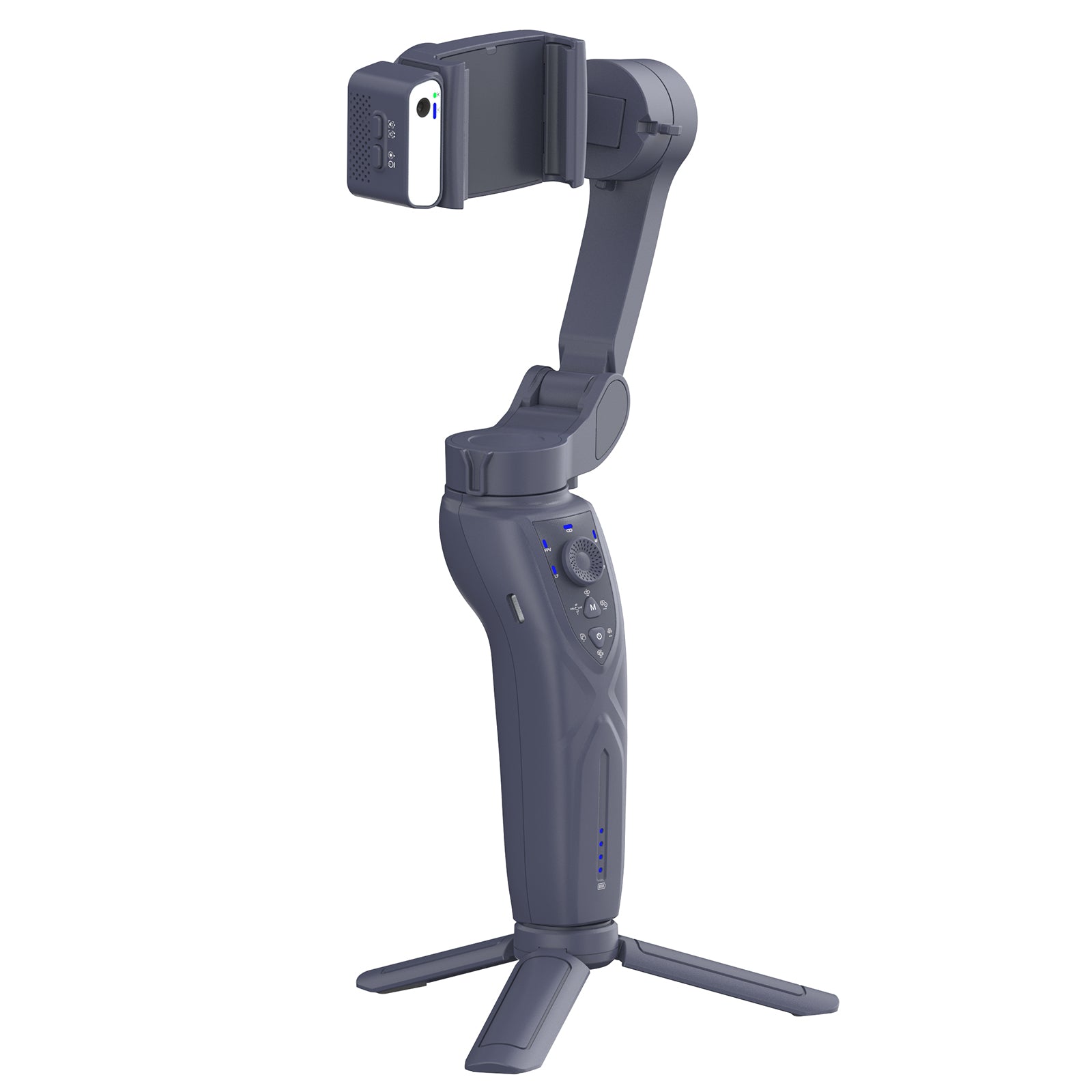 F12 Anti-shake Gimbal Phone Holder Live Streaming Stabilizer with AI Face Tracking Module + Fill Light