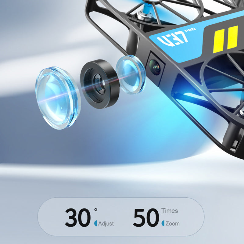 4DRC V37 Pro HD Aerial Photo Aircraft Grid Protected Pocket Mini Drone, Single Battery