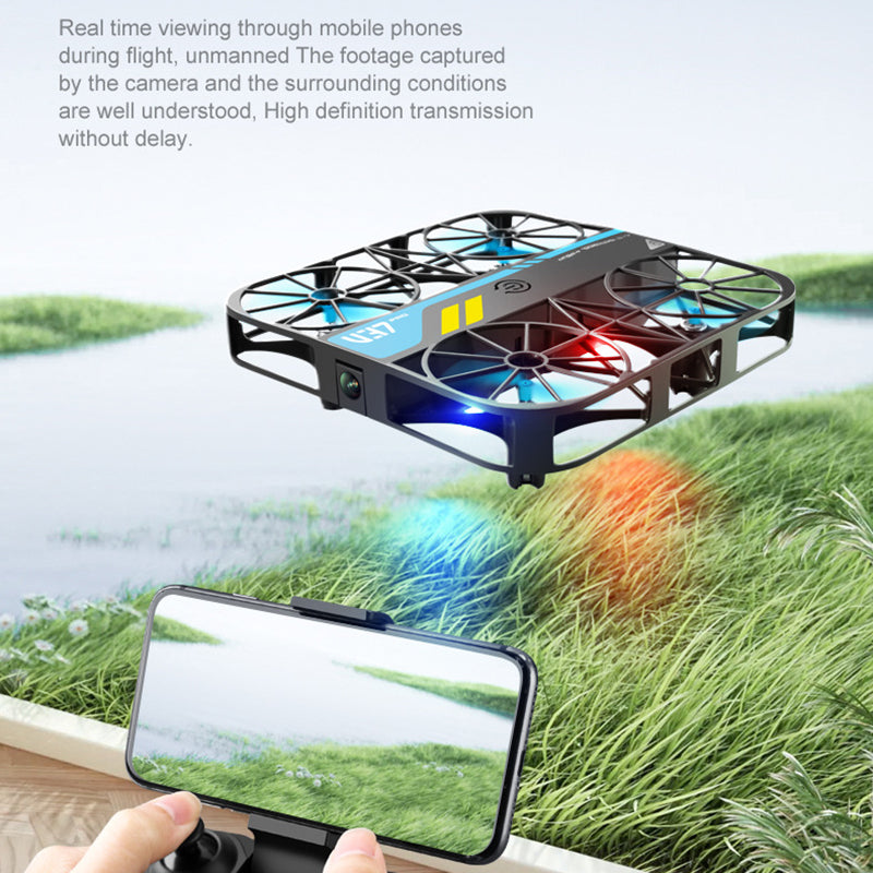 4DRC V37 Pro HD Aerial Photo Aircraft Grid Protected Pocket Mini Drone, Single Battery