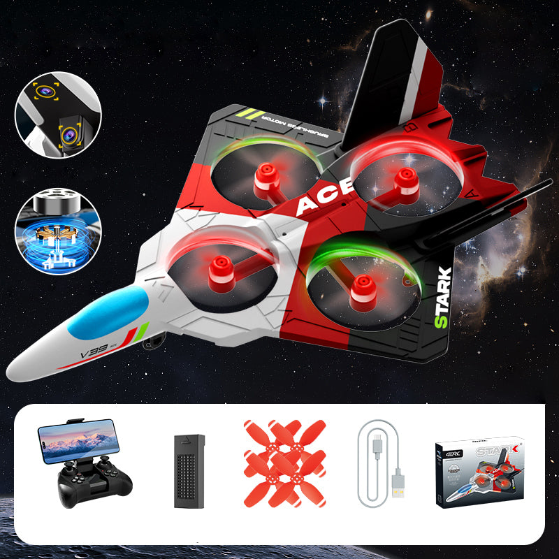 4DRC V39 EPP Foam RC Drone Lightweight Aircraft with Cool Lighting, Dual Batteries