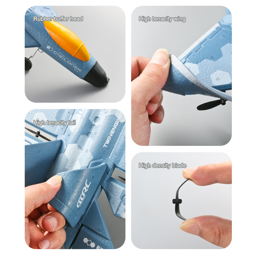 4DRC G7 3-Channel EPP Foam Glider Drone Lightweight RC Aircraft, Dual Batteries