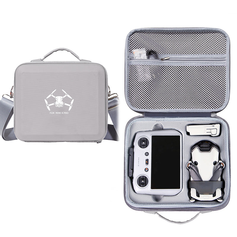 For DJI Mini 4 Pro Drone RC / RC2 Controller EVA Shockproof Carrying Case Crossbody Bag