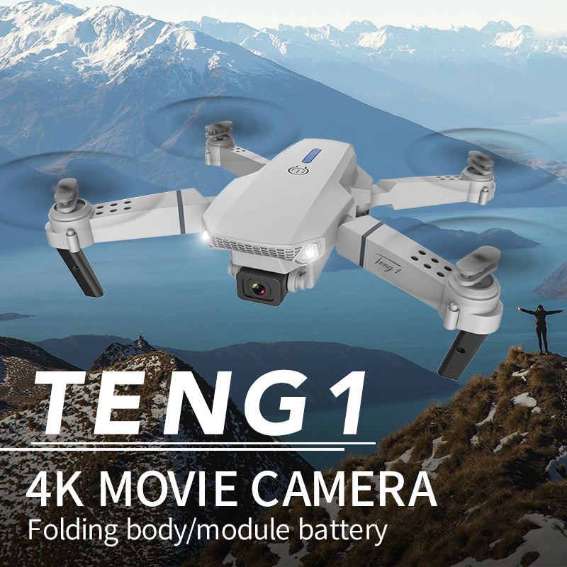 E88 Pro Folding RC Drone with Dual Cameras Aerial Photography 4K HD Aircraft, Dual Batteries
