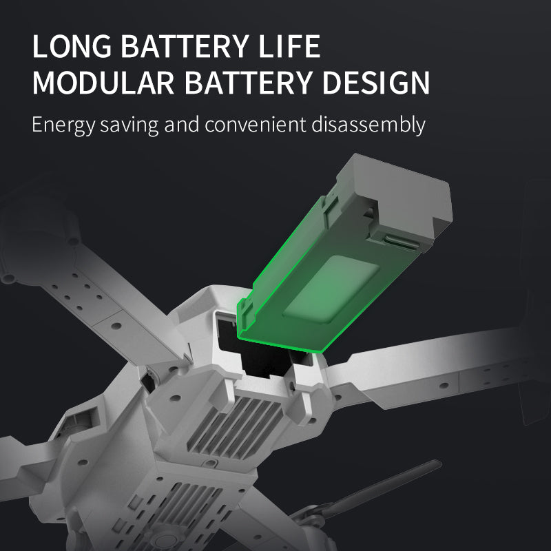 E88 Pro Folding RC Drone with Dual Cameras Aerial Photography 4K HD Aircraft, Dual Batteries