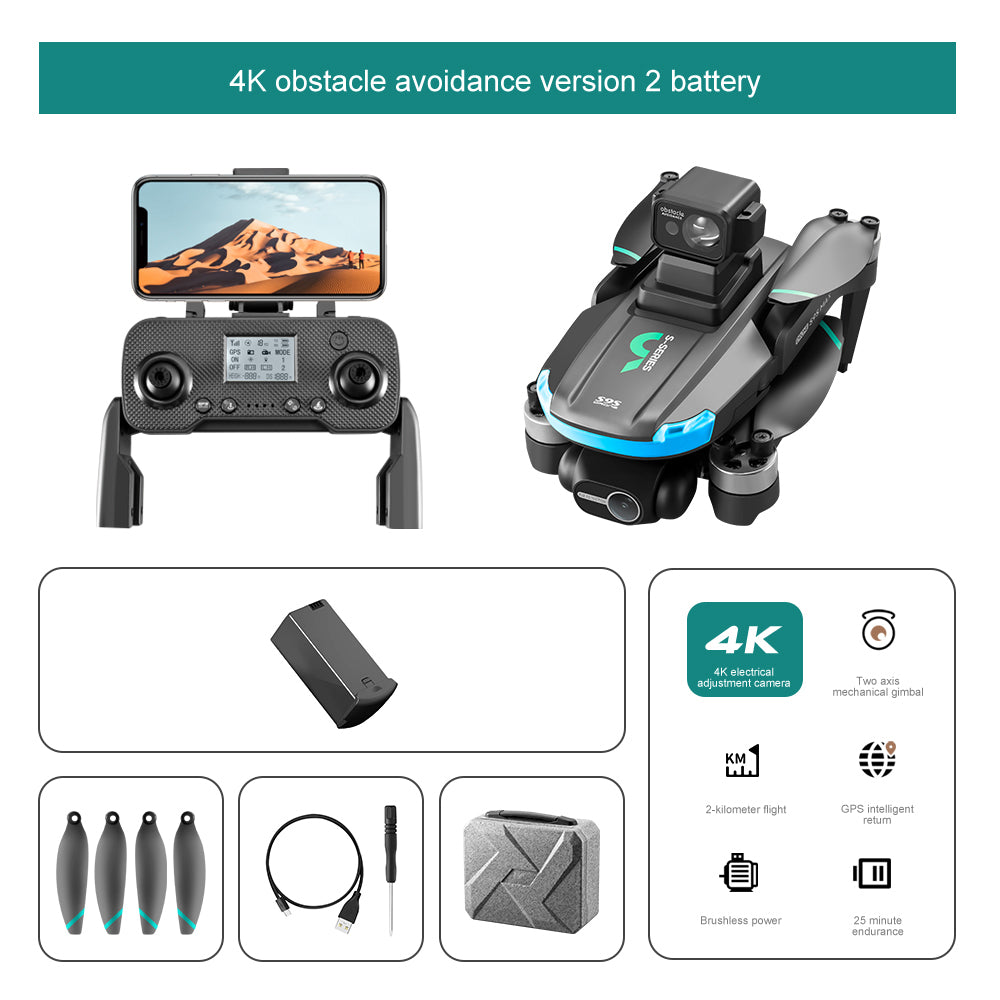 S9S 2.7K Camera 5G 2 Axis Gimbal ELS Stabilization System Brushless Drone, with 1 Battery