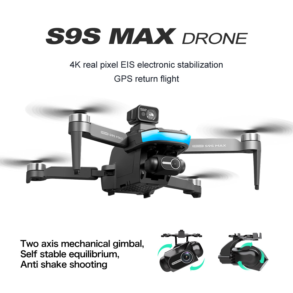 S9S 2.7K Camera 5G 2 Axis Gimbal ELS Stabilization System Brushless Drone, with 1 Battery