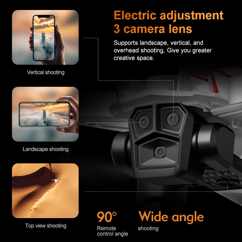 K12 Max Drone Brushless Motor Obstacle Avoidance Optical Flow Positioning Aircraft, with 1 Battery