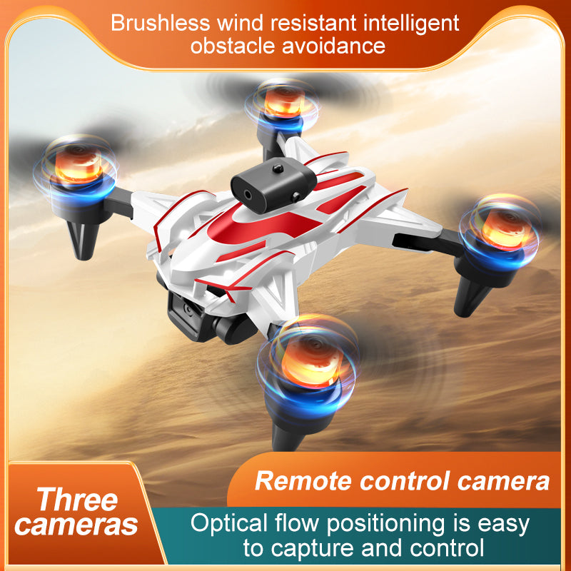K12 Max Obstacle Avoidance Drone Optical Flow Positioning Brushless Motor Aircraft, with 2 Battery