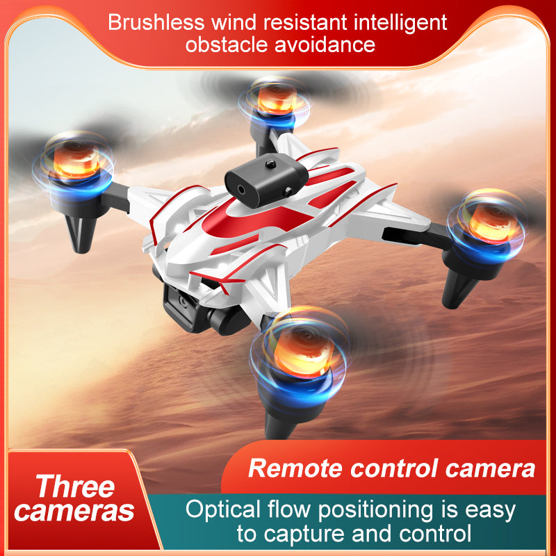 K12 Max Obstacle Avoidance Drone 3 Camera Optical Flow Positioning Brushless Motor Aircraft with 3 Batteries