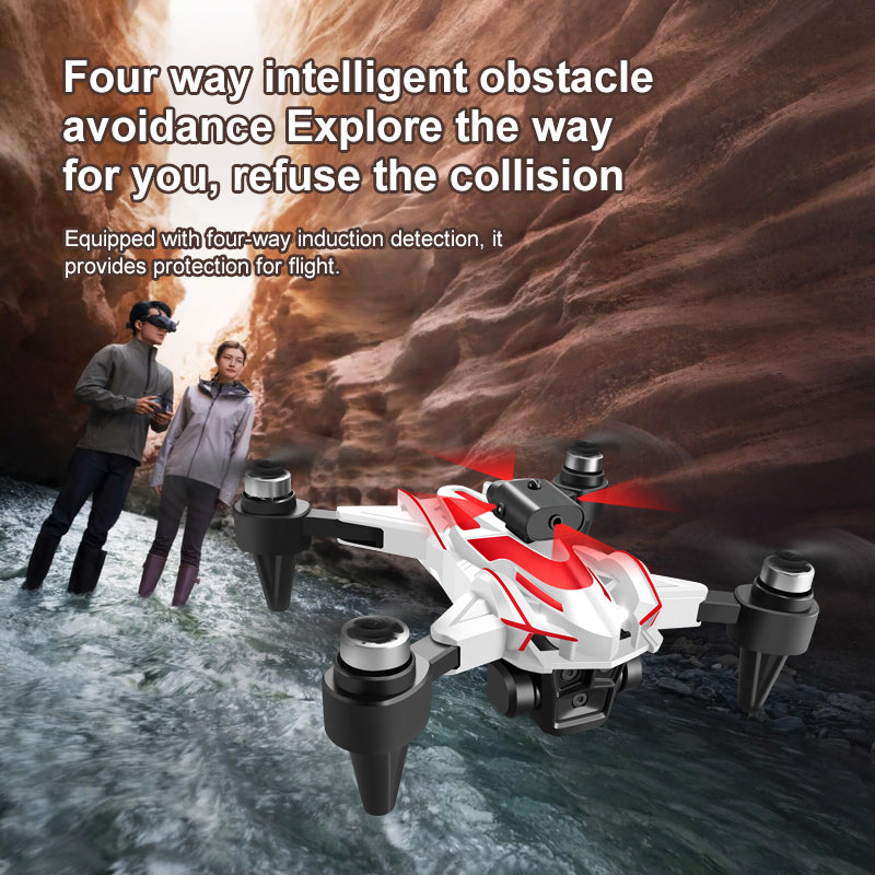 K12 Max Obstacle Avoidance Drone 3 Camera Optical Flow Positioning Brushless Motor Aircraft with 3 Batteries