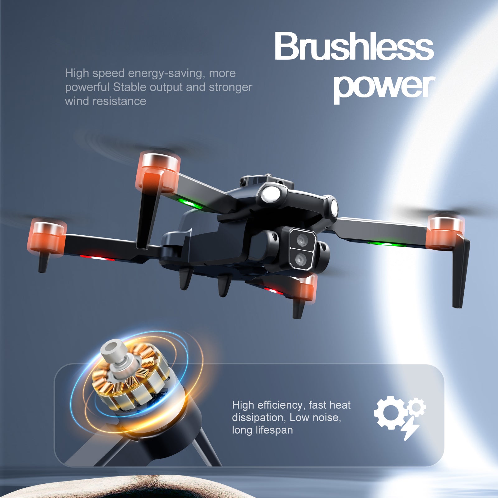 S119 HD Aerial Photo Brushless Motor Aircraft Optical Flow Positioning RC Folding Drone with 1 Battery