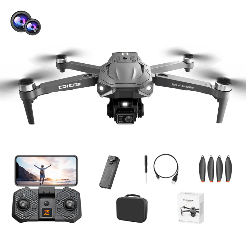 D1 HD Dual Camera Brushless Aircraft Obstacle Avoidance Optical Flow Positioning RC Drone, 1 Battery