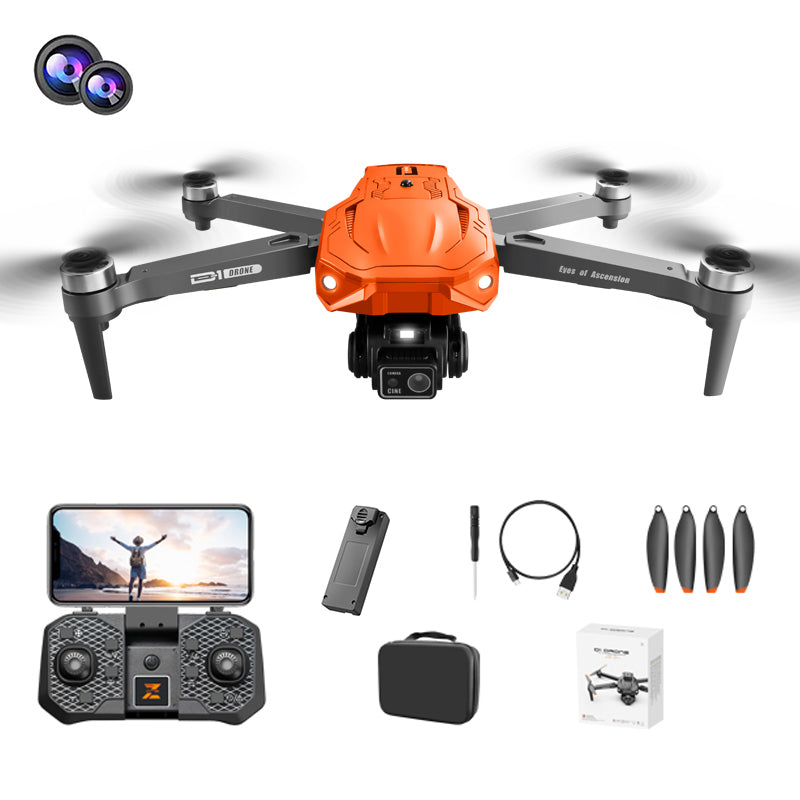 D1 HD Dual Camera Brushless Aircraft Obstacle Avoidance Optical Flow Positioning RC Drone, 1 Battery