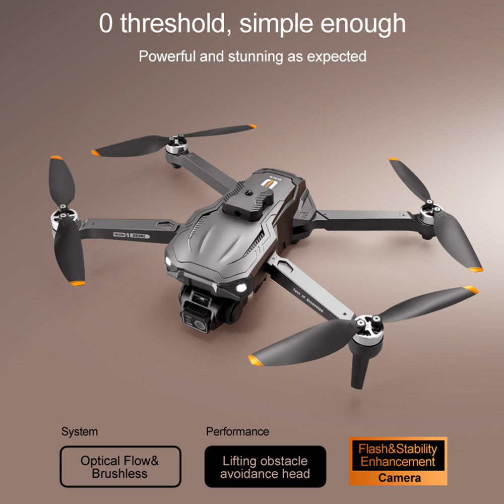 D1 Obstacle Avoidance Optical Flow Positioning RC Drone HD Dual Camera Brushless Motor Aircraft, 2 Batteries