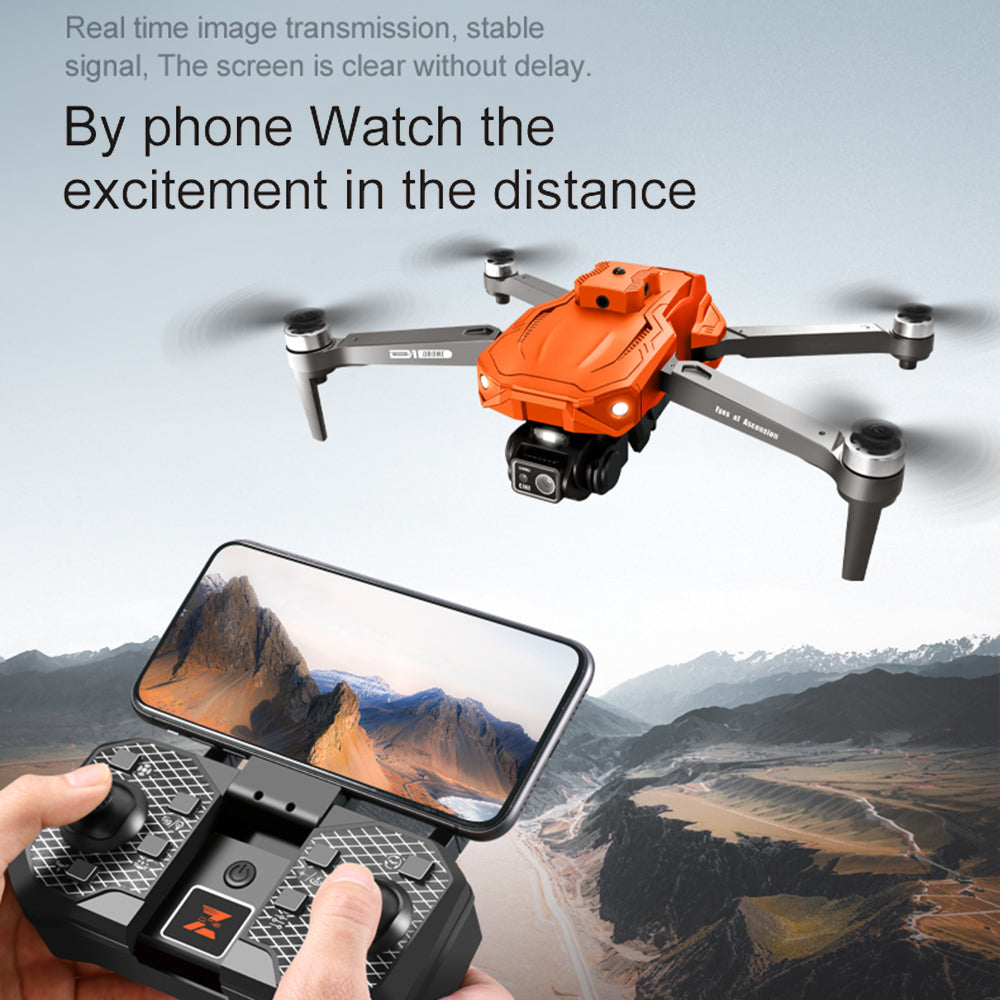 D1 Obstacle Avoidance Optical Flow Positioning RC Drone HD Dual Camera Brushless Motor Aircraft, 2 Batteries