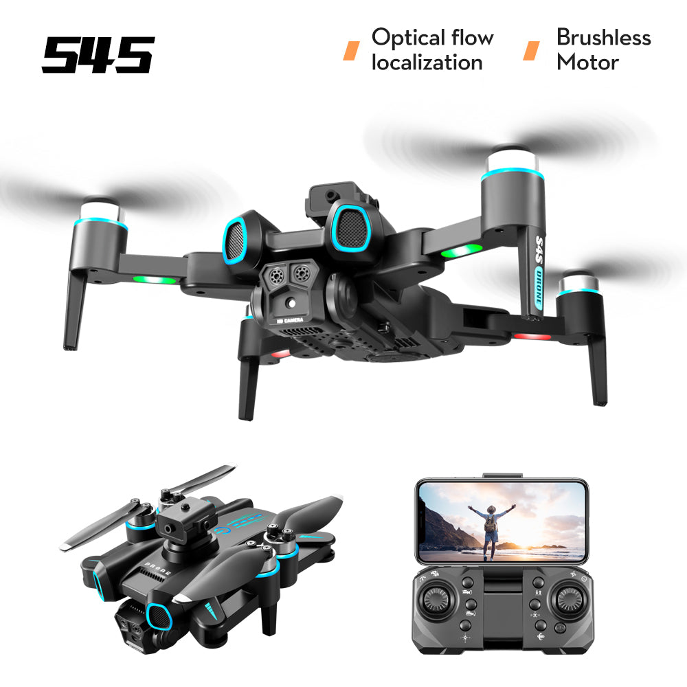 LS-S4S Drone with Camera with 2 Battery Obstacle Avoidance Optical Flow Positioning RC Drone