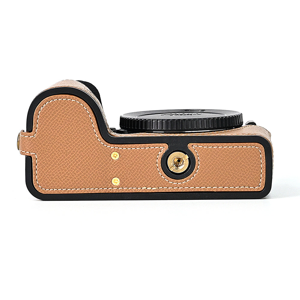 For Nikon Z30 / Z50 Battery Opening Design PU Leather Camera Cover Palm Texture Half Body Bottom Case with Wrist Strap