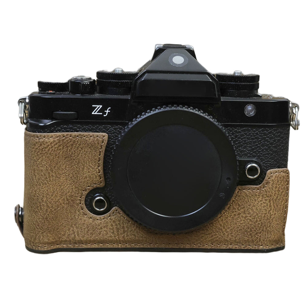 For Nikon ZF PU Leather Camera Bag Battery Opening Anti-drop Protective Case