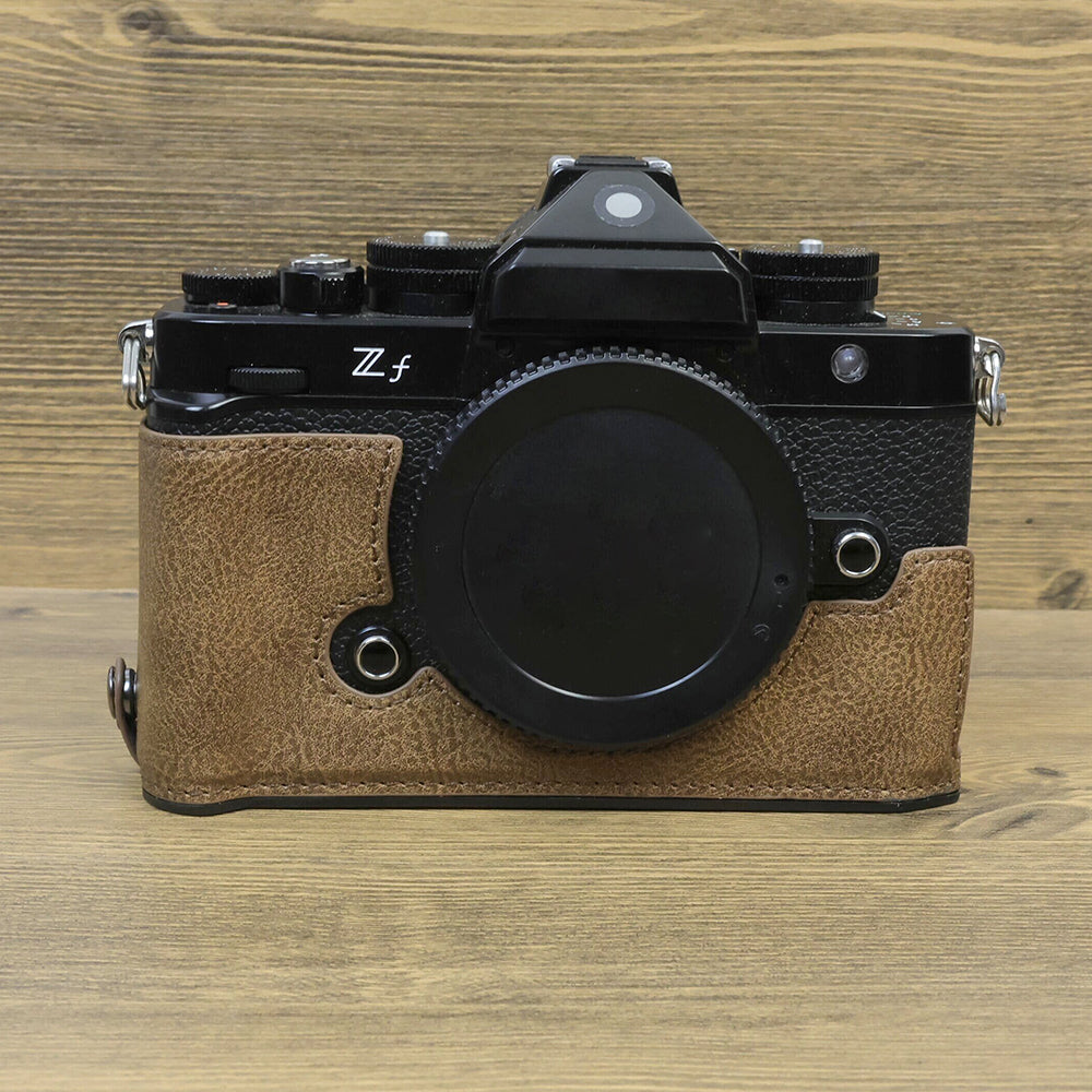For Nikon ZF PU Leather Camera Bag Battery Opening Anti-drop Protective Case