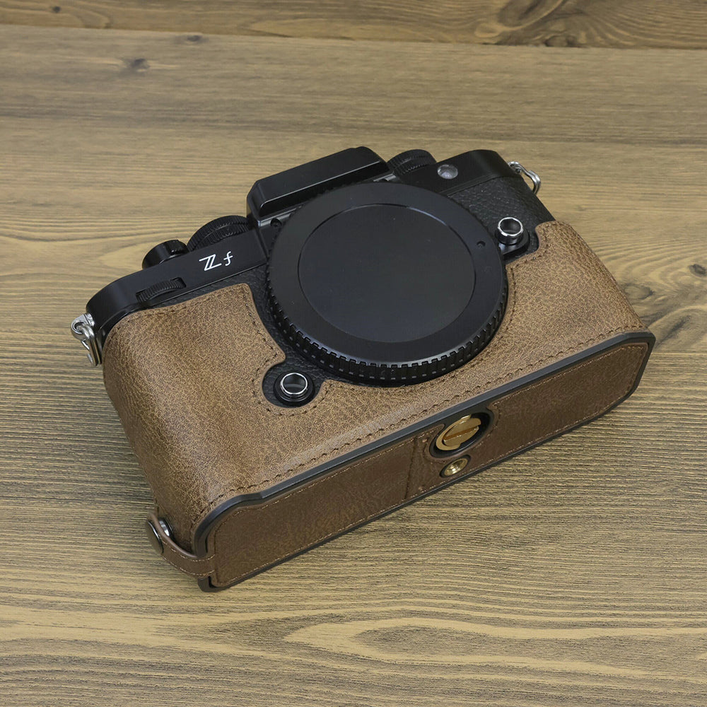For Nikon ZF PU Leather Camera Bag Battery Opening Anti-drop Protective Case