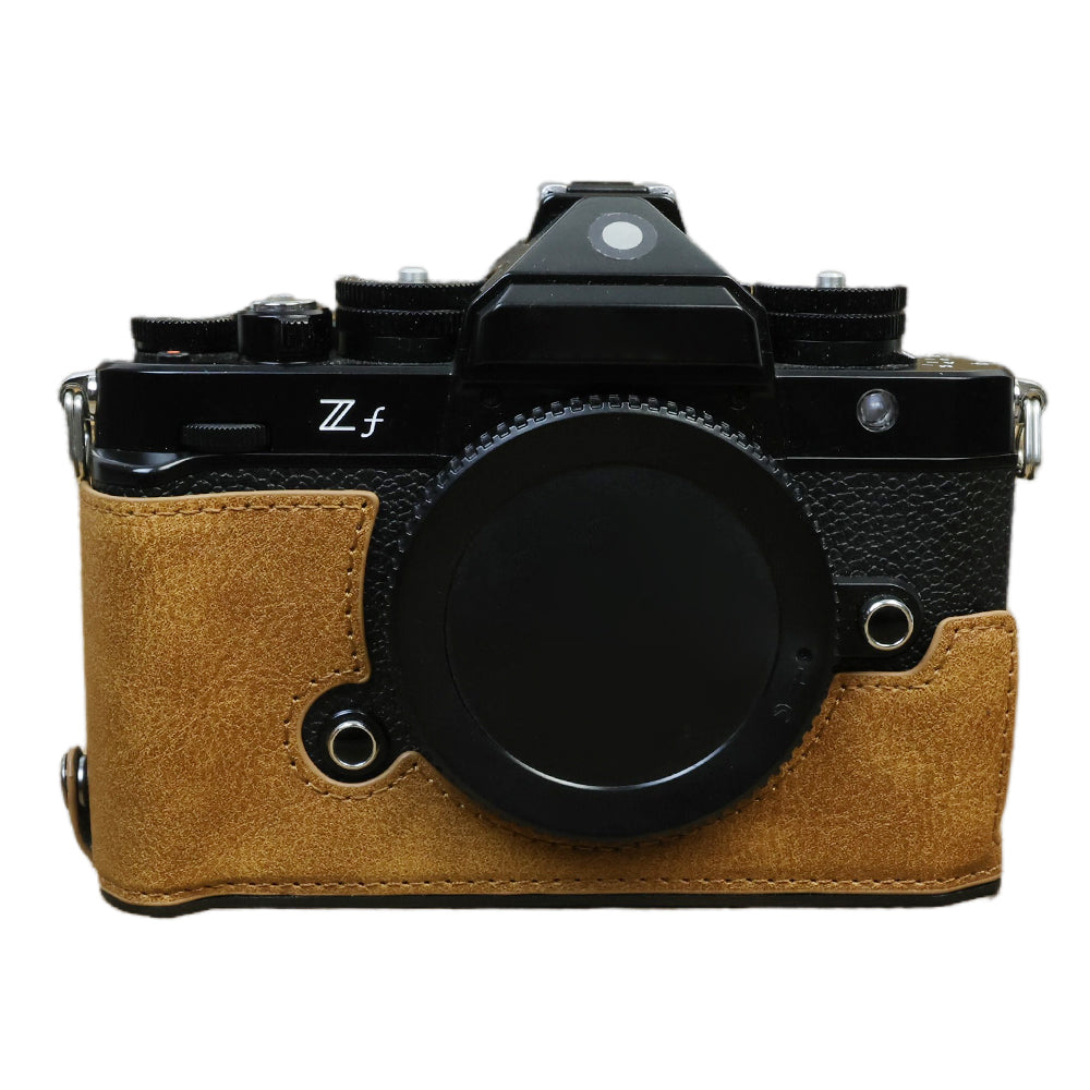 For Nikon ZF PU Leather Camera Bag Battery Opening Anti-drop Protective Case