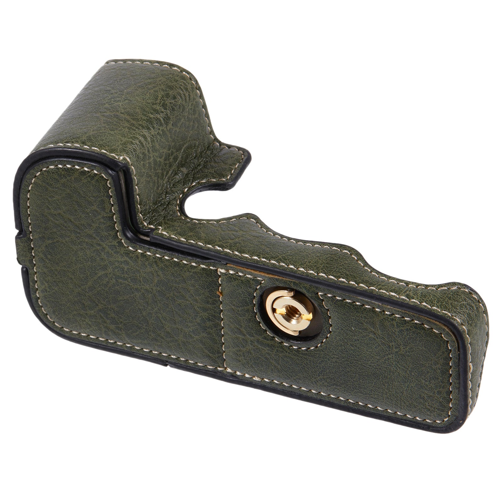 For Canon R5 / R6 / R6 Mark II Protective PU Leather Half Camera Case Bottom Half-Body Protective Cover