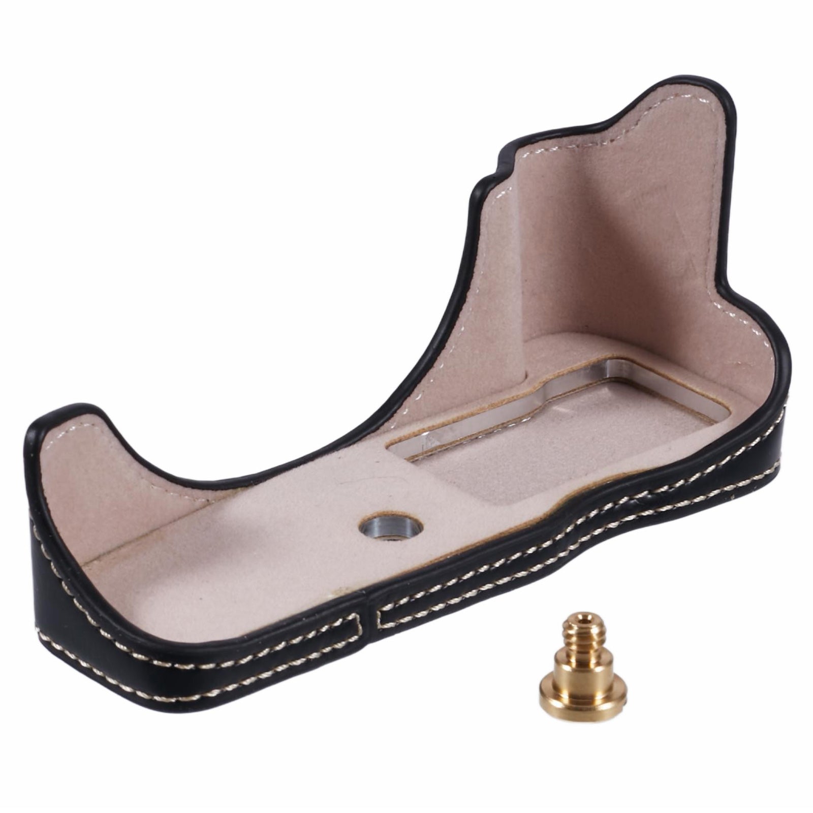 For Canon EOS R50 / R100 Camera Half Body Case PU Leather Bottom Cover with Screw