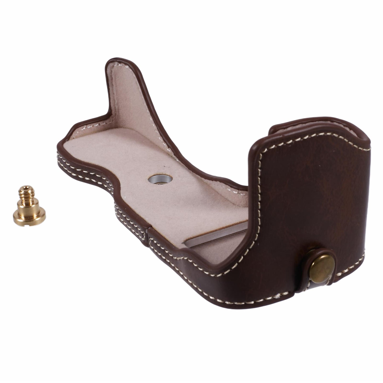 For Nikon Z 30 / Z 50 Anti-Scratch Camera Bottom Cover Screw Design PU Leather Half Body Case