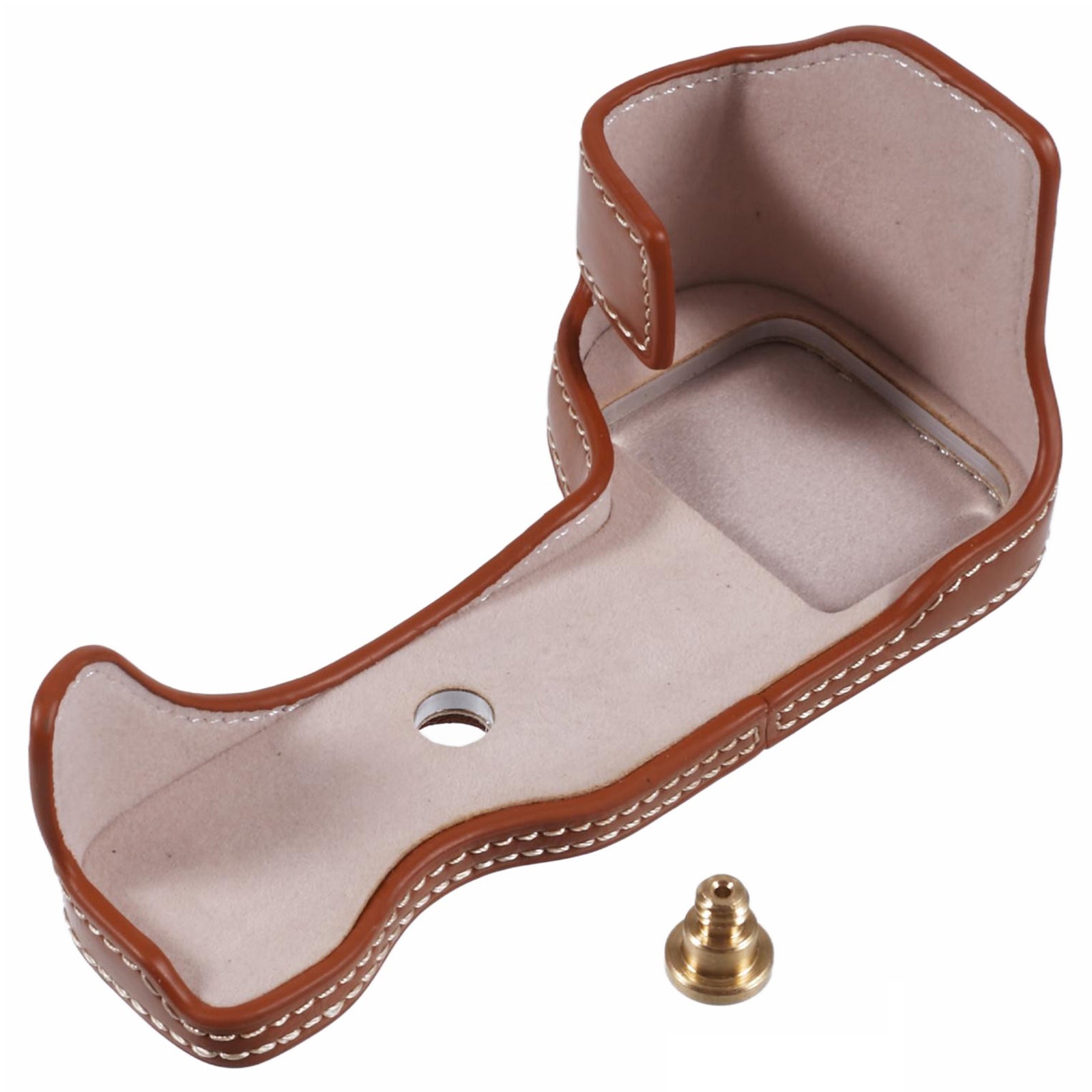 For Nikon Z 30 / Z 50 Anti-Scratch Camera Bottom Cover Screw Design PU Leather Half Body Case