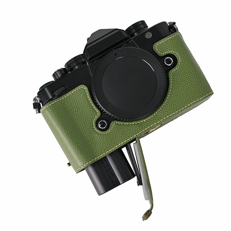 For Nikon Z f Battery Opening Design Palm Texture PU Leather Camera Cover Half Body Bottom Case