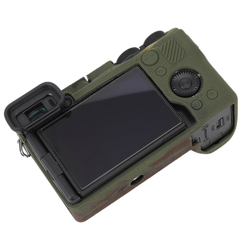 For Sony A6700 Litchi Texture Silicone Protective Case Anti-collision Camera Cover
