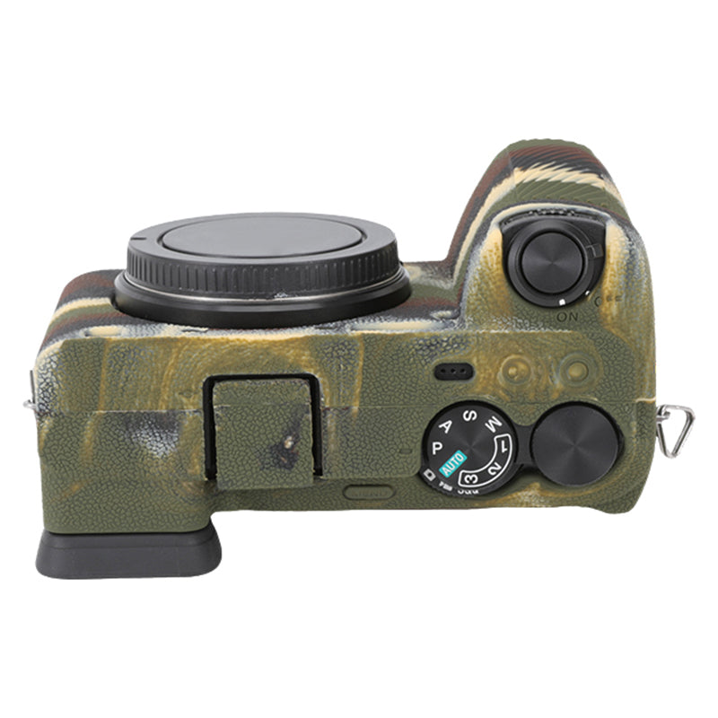 For Sony A6700 Litchi Texture Silicone Protective Case Anti-collision Camera Cover