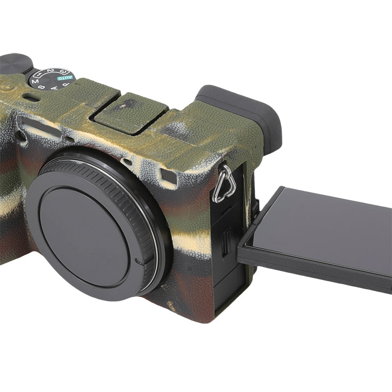 For Sony A6700 Litchi Texture Silicone Protective Case Anti-collision Camera Cover