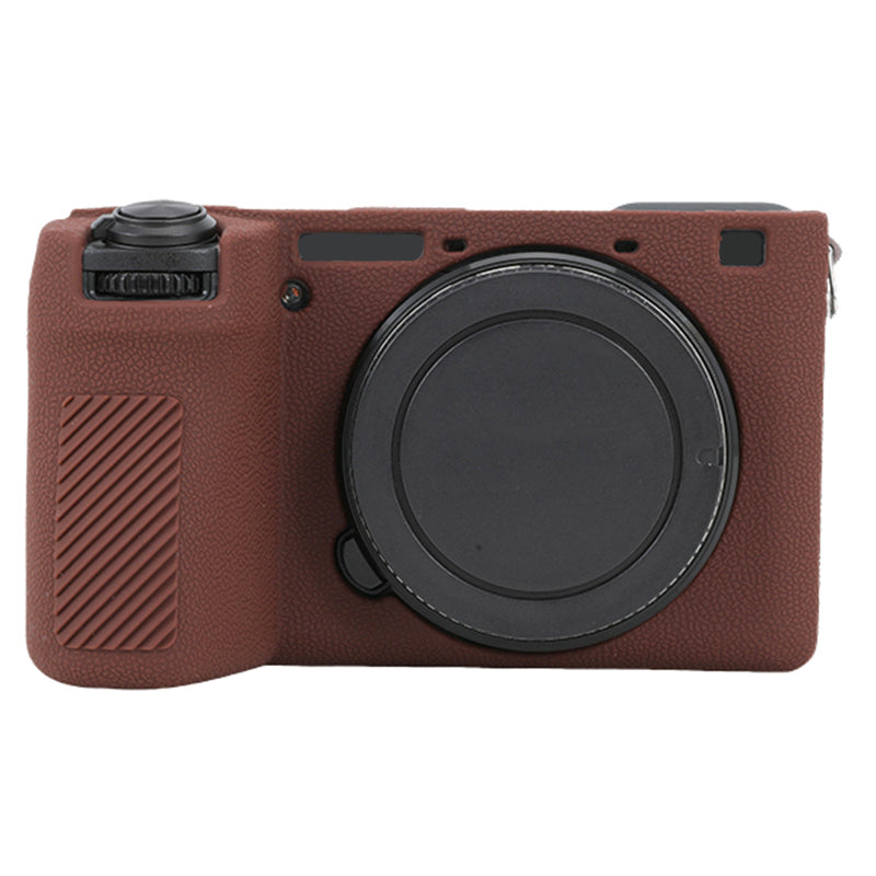 For Sony A6700 Litchi Texture Silicone Protective Case Anti-collision Camera Cover