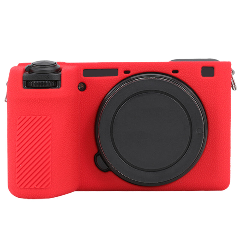 For Sony A6700 Litchi Texture Silicone Protective Case Anti-collision Camera Cover