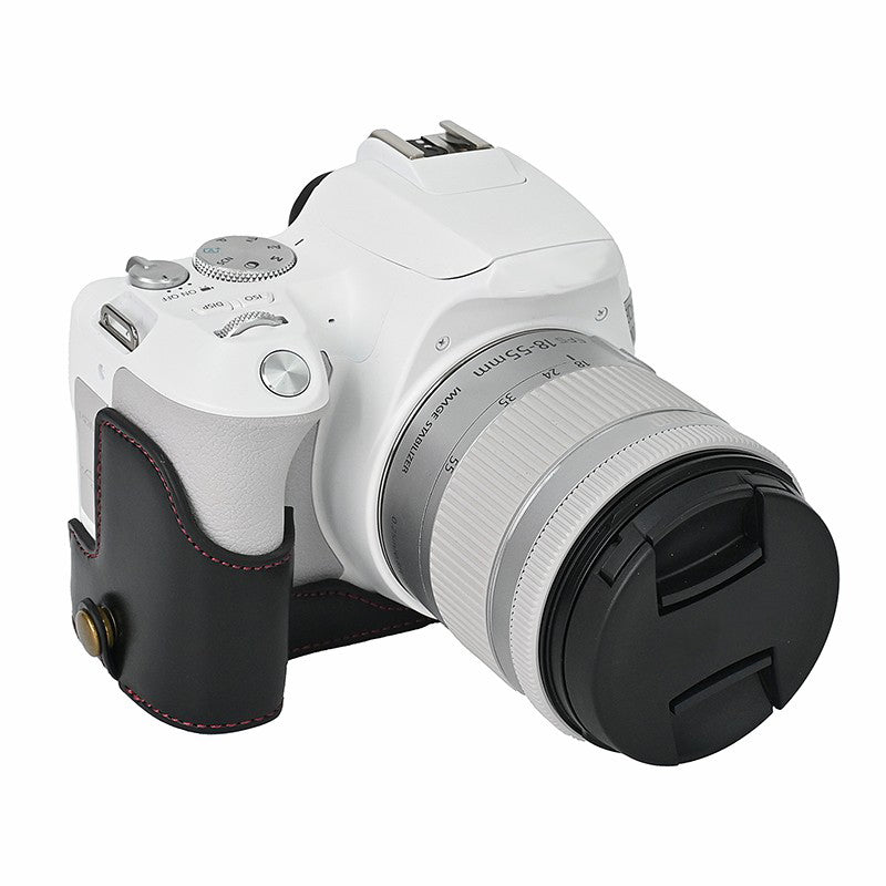 For Canon EOS 200D / 200D II Camera Bottom Case Leather Cover Easy to Change Battery
