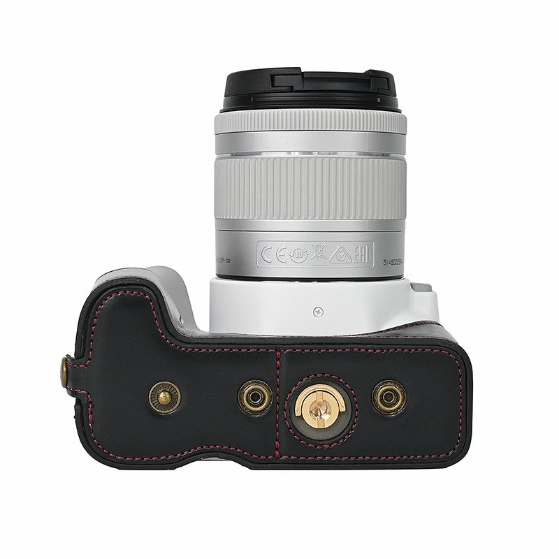 For Canon EOS 200D / 200D II Camera Bottom Case Leather Cover Easy to Change Battery